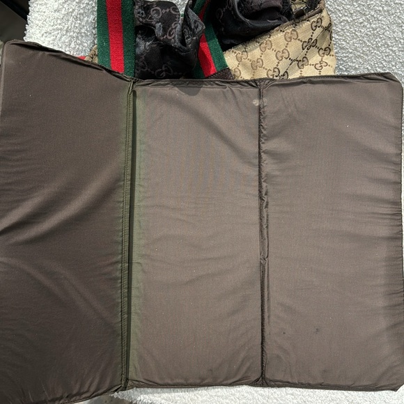 Gucci Vintage Monogram Canvas Tote Bag with Web Straps - Picture 8 of 8